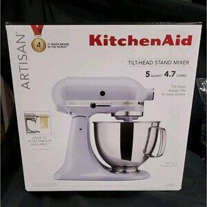 KitchenAid 5-Quart Artisan Tilt-Head Stand Mixer Lavender Cream NEW Sealed